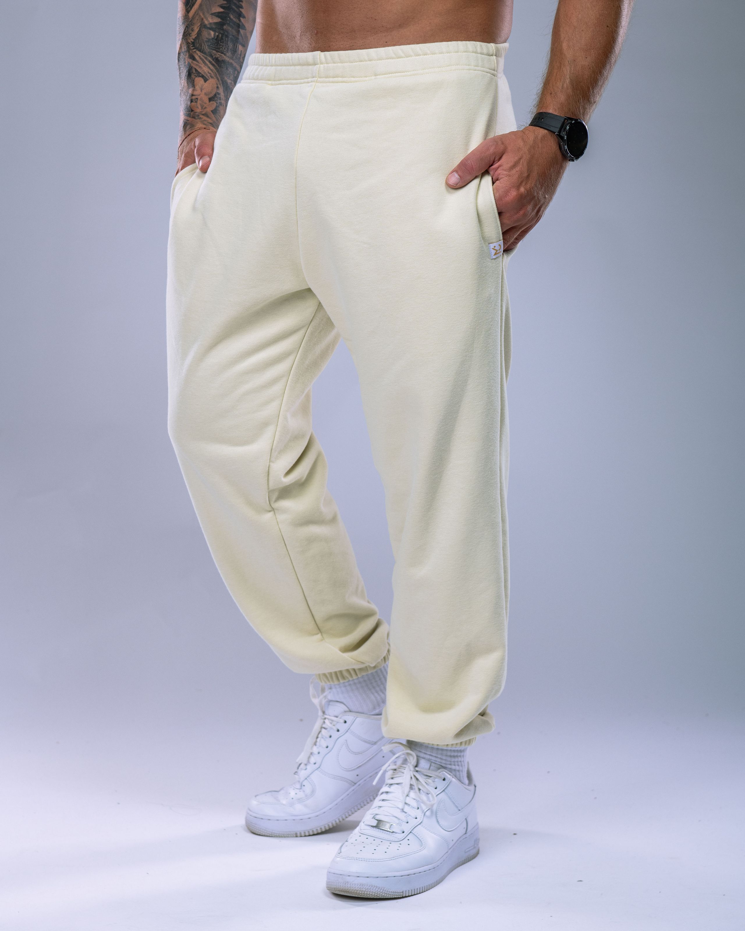 Unisex tepláky regular žluté L-1